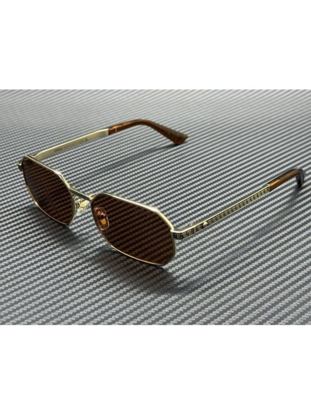 New Versace Men Gold Sunglasses 54-16-145